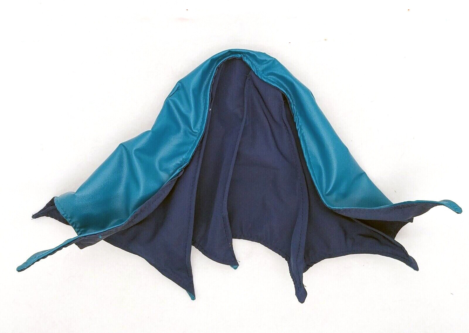 SU-MF-TBUBAT: Faux Leather Blue Wired Cape for McFarlane Batman Hush Figure