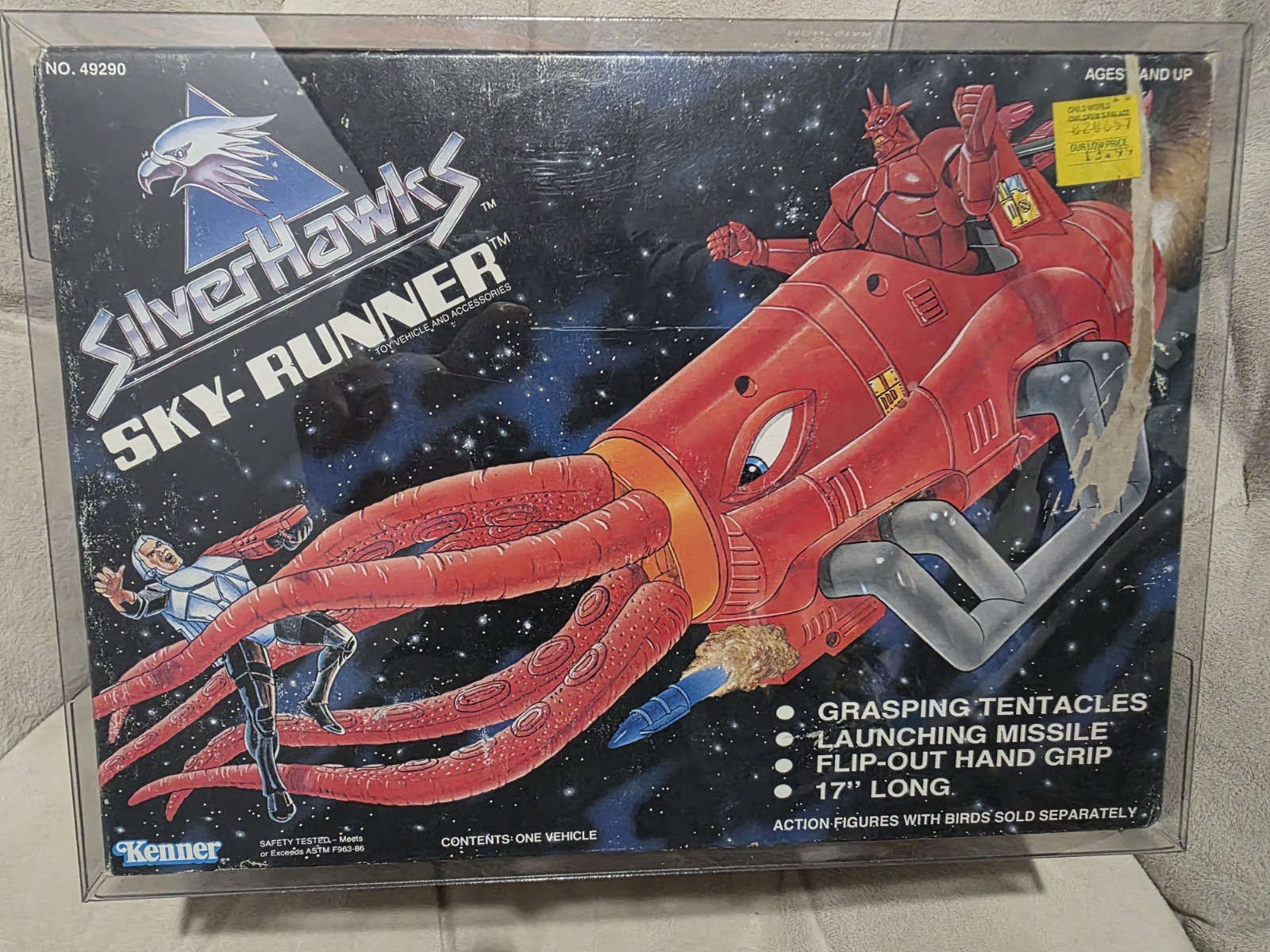 ULTRA RARE SILVERHAWKS SKY RUNNER MISB W/ Aryllic case *GRAIL PIECE