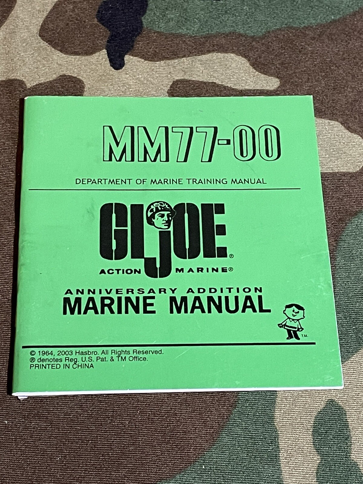 1964 – 2003 Hasbro GI JOE Anniversary Edition MARINE MANUAL – FM77-00
