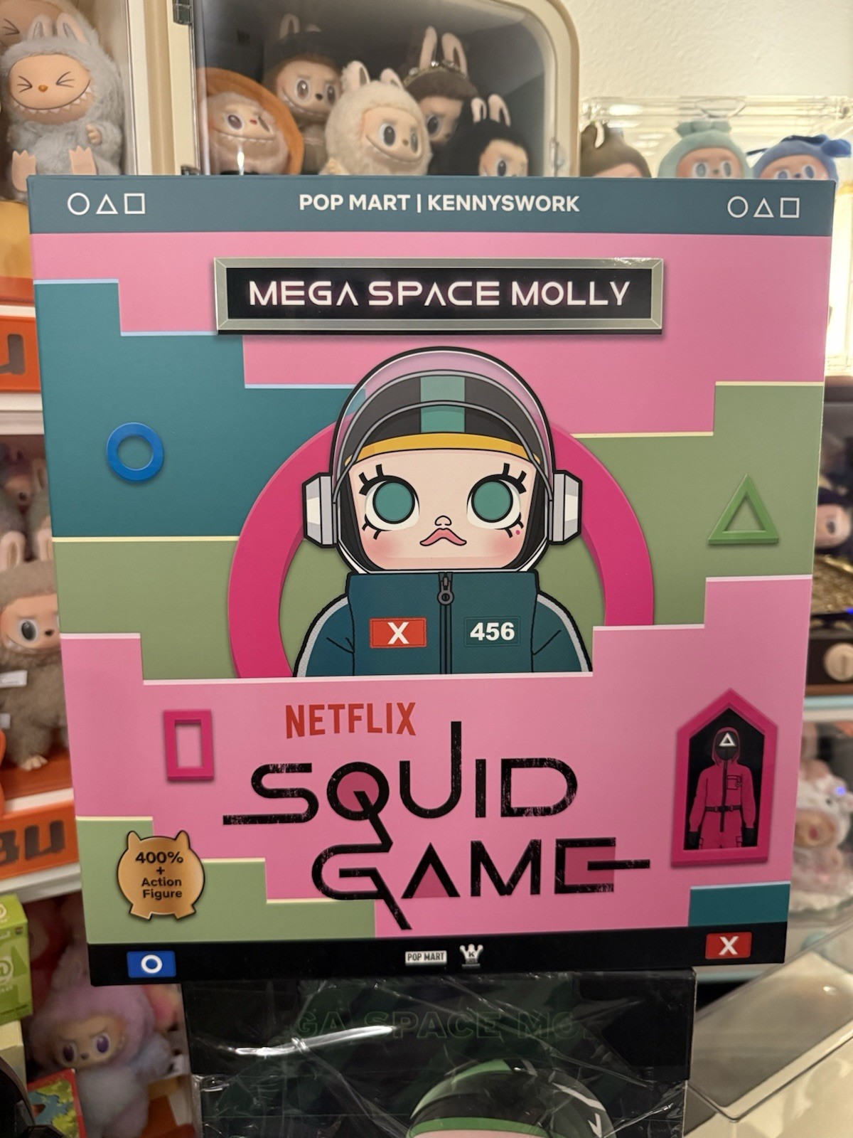 POP MART Mega Space Molly 400% x Netflix Squid Game – Action Figure Set (Opened)