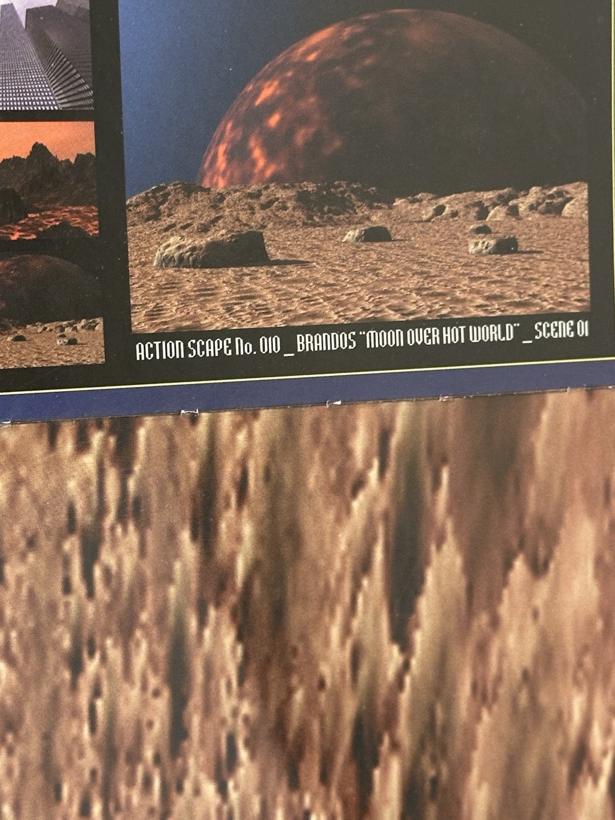 Vintage 4 Backdrops /Action Scapes Limited Edition For Action Figures- Year 2000