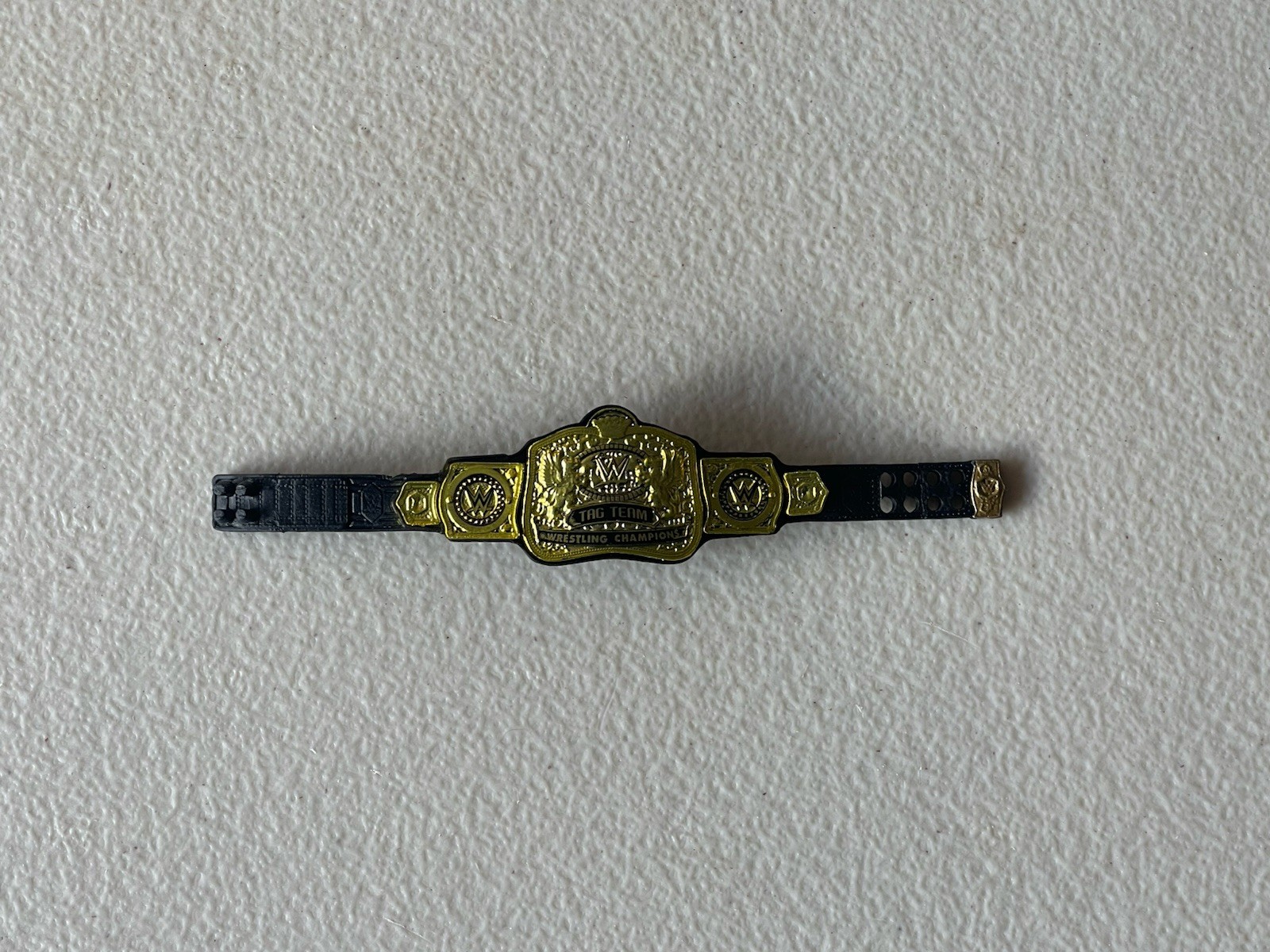 New Tag Team Championship WWE Title Belt Action Figure Accessory Mattel (Shiny)