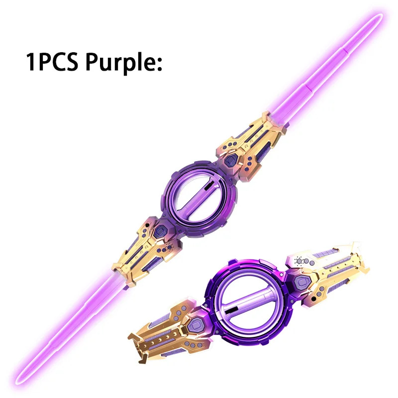 dual Lightsaber Glowing Laser Rotating Sword Rotate Sword Multi-Color Flash LED