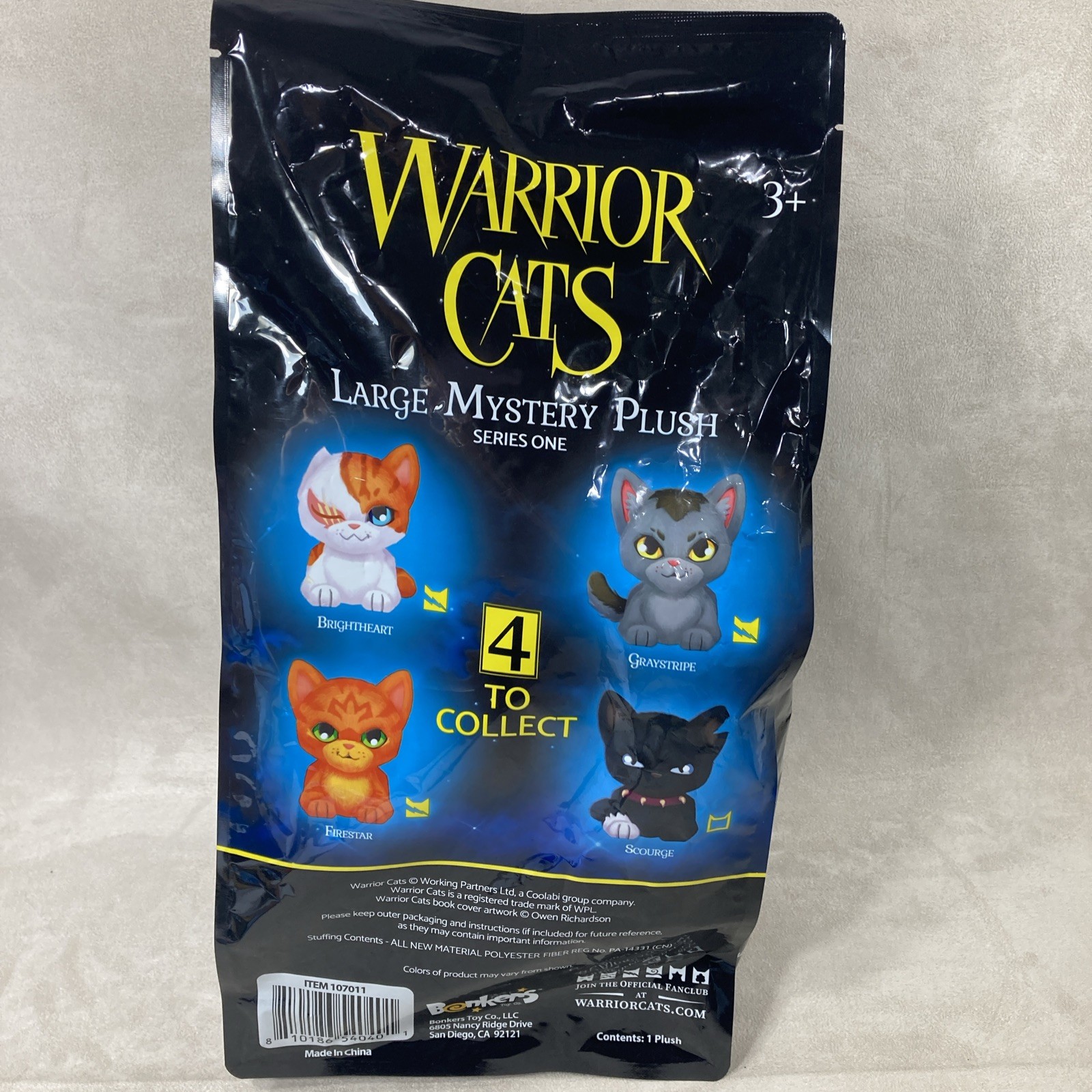 Warrior Cats Firestar Large Mystery Plush 11&Prime; New. Unopened. Smoke Free.
