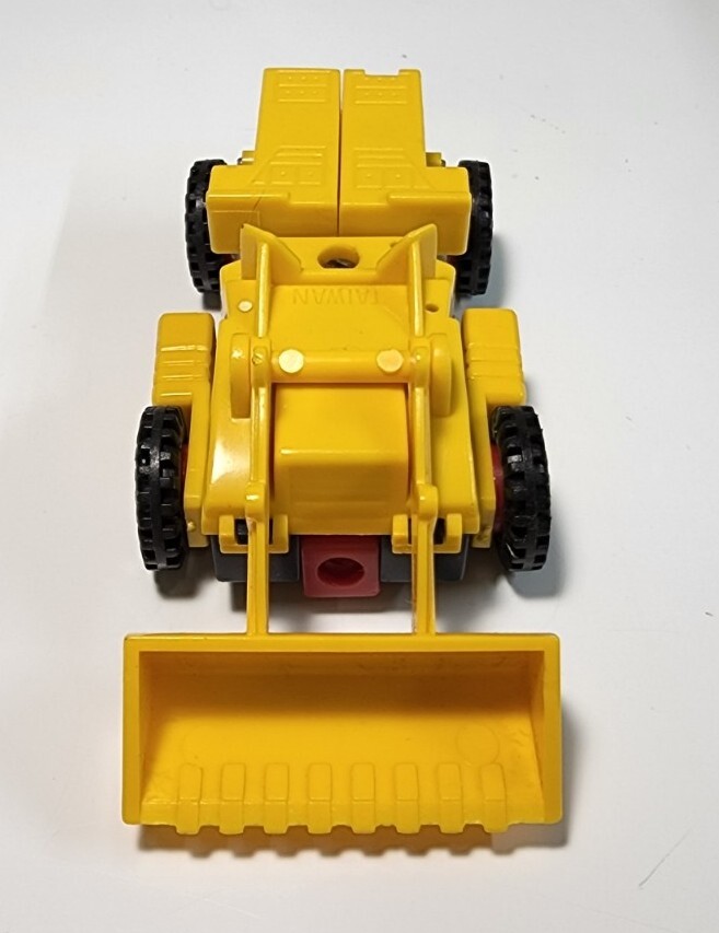 Vintage Unbranded Generic Transformers Plastic Construction Yellow Loader