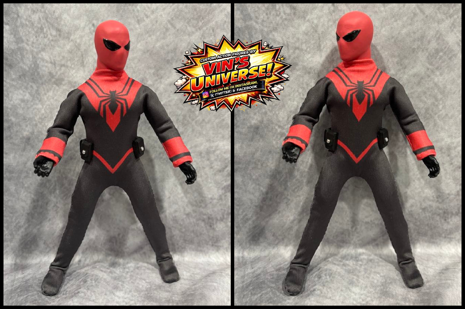 Custom 8&Prime; Mego Scale SpiderMan Assassin Peter Parker Action Figure & NO Box