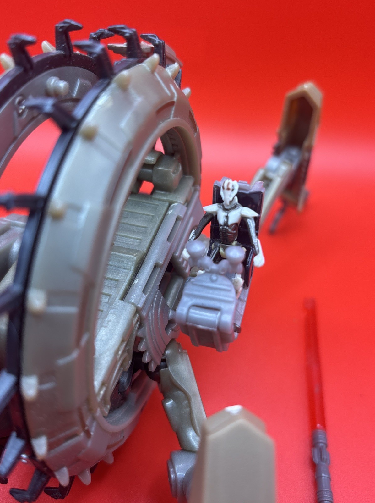 Star Wars Transformers General Grievous Wheel Bike with Spin Disk Loose 2005