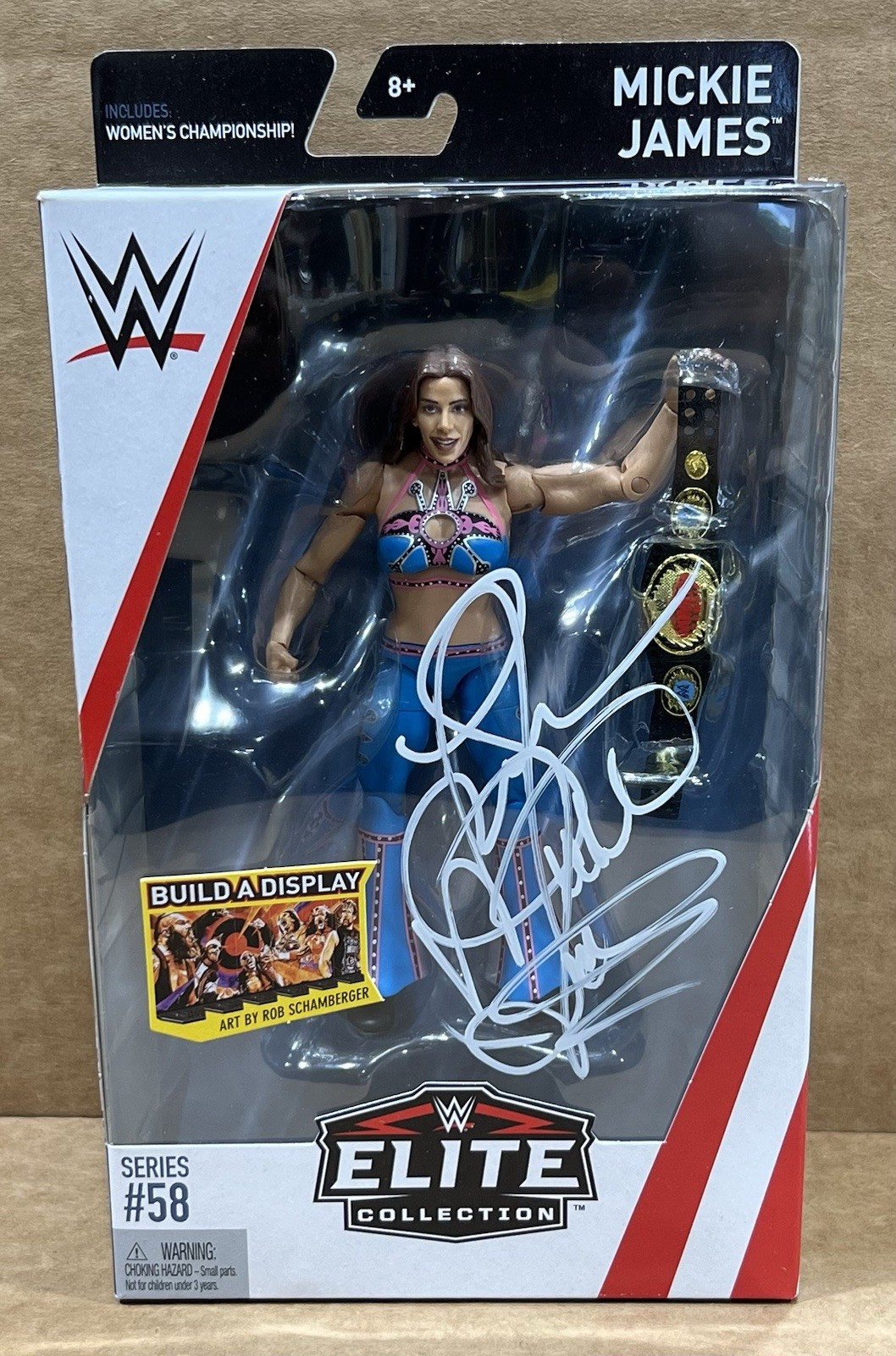 WWE Mickie James Elite Collection Series 58 Wrestling Figure Signed Auto NIB