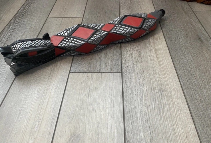 Articulated 3D Printed Snake – Sci-Fi Cyberpunk Dragon Fidget Toy – Red/Silver