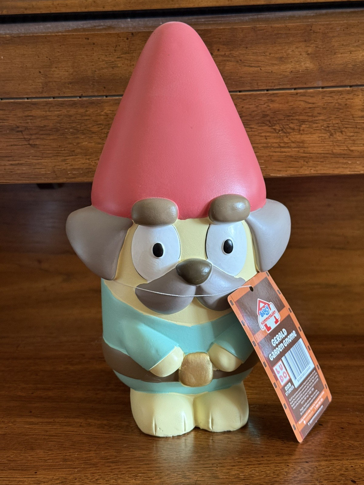 Real Bluey Garden Gnome – Gerald – Hammerbarn 28cm – New with Tag – Full size!