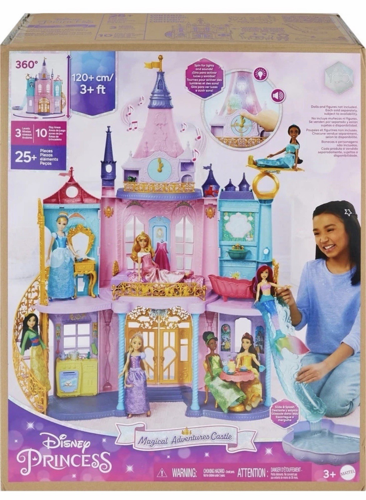 Disney Princess Ultimate Castle Doll House w/ Lights, Sounds & 25+ Accessories