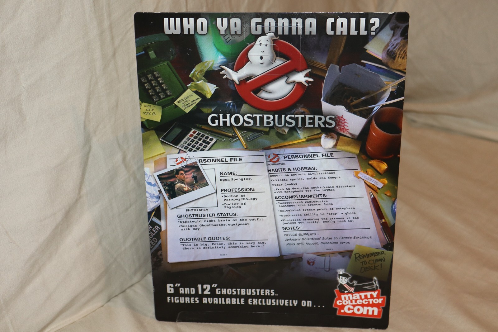 2010 Mattel MattyCollector Ghostbusters Egon Spengler w/ Mailer Box NEW
