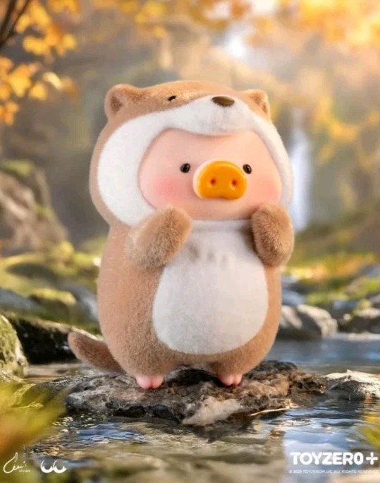 TOYZEROPLUS x Lulu the Piggy Animal Party Series OTTER 🐷 Flocked Figure NEW
