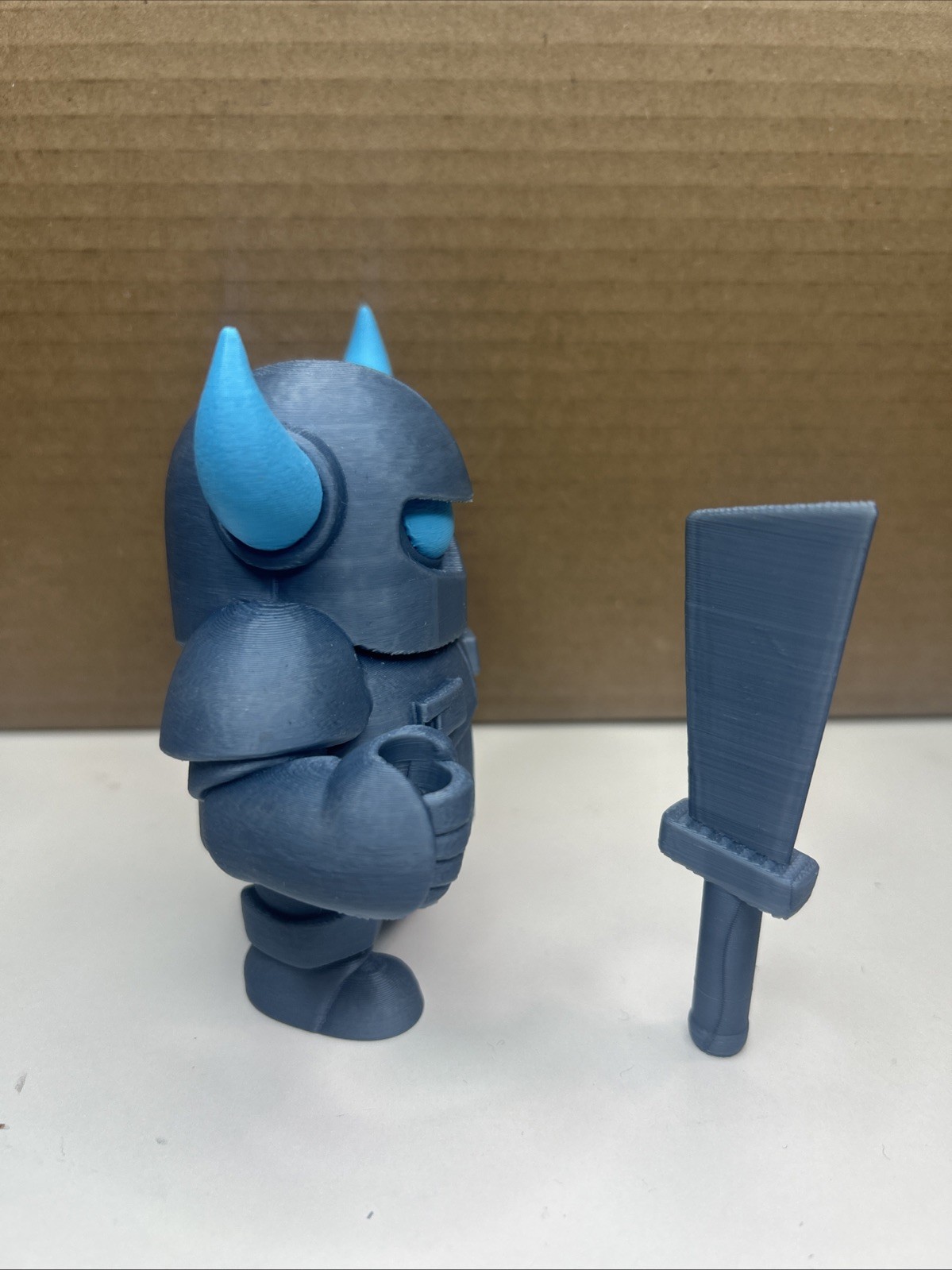 Mini PEKKA Figurine Detachable Sword – Clash Royale 3D Printed Toy Kids & Teens