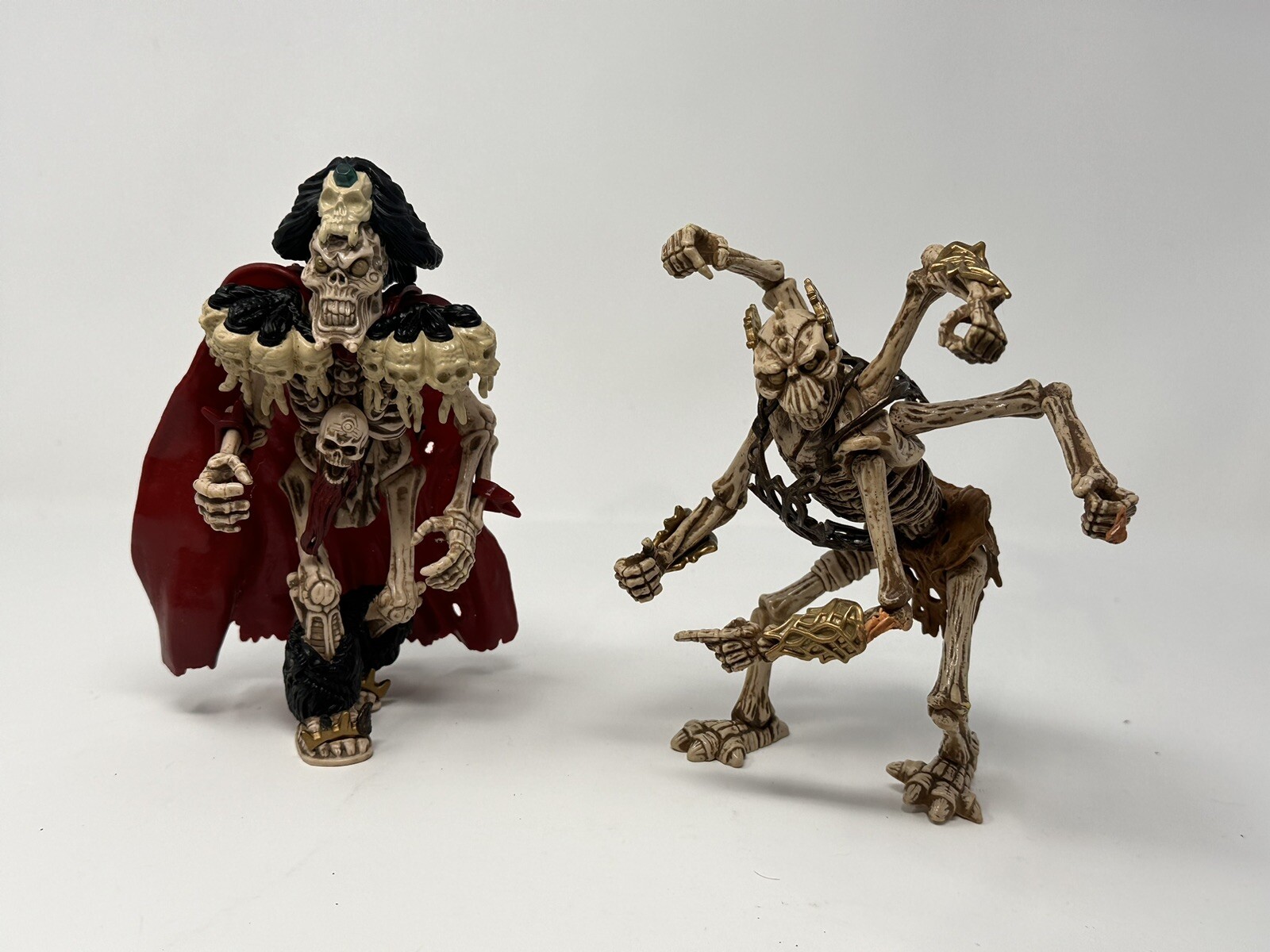 Playmates 1994 Skeleton Warriors Baron Dark Action Figure Vintage Lot Of 2