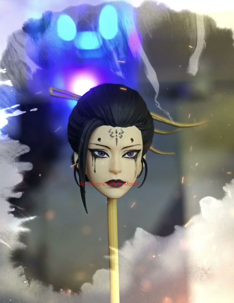 1/12 Black Myth: Wukong Fourth Sister Head Carving For 6&Prime; Romankey Figure Body