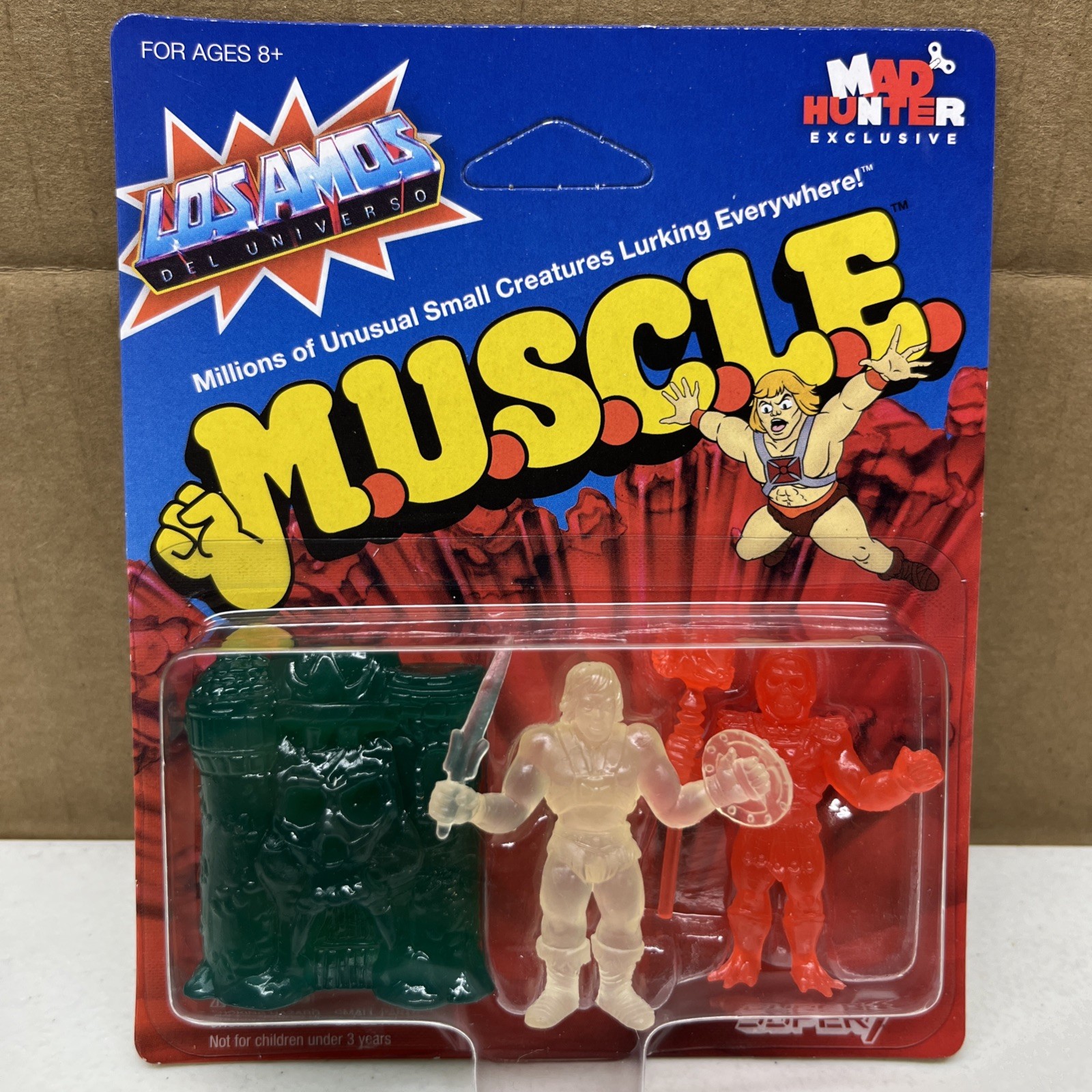 super7 Masters of the Universe M.U.S.C.L.E. LOS AMOS MAD HUNTER MEXICO EXClusive