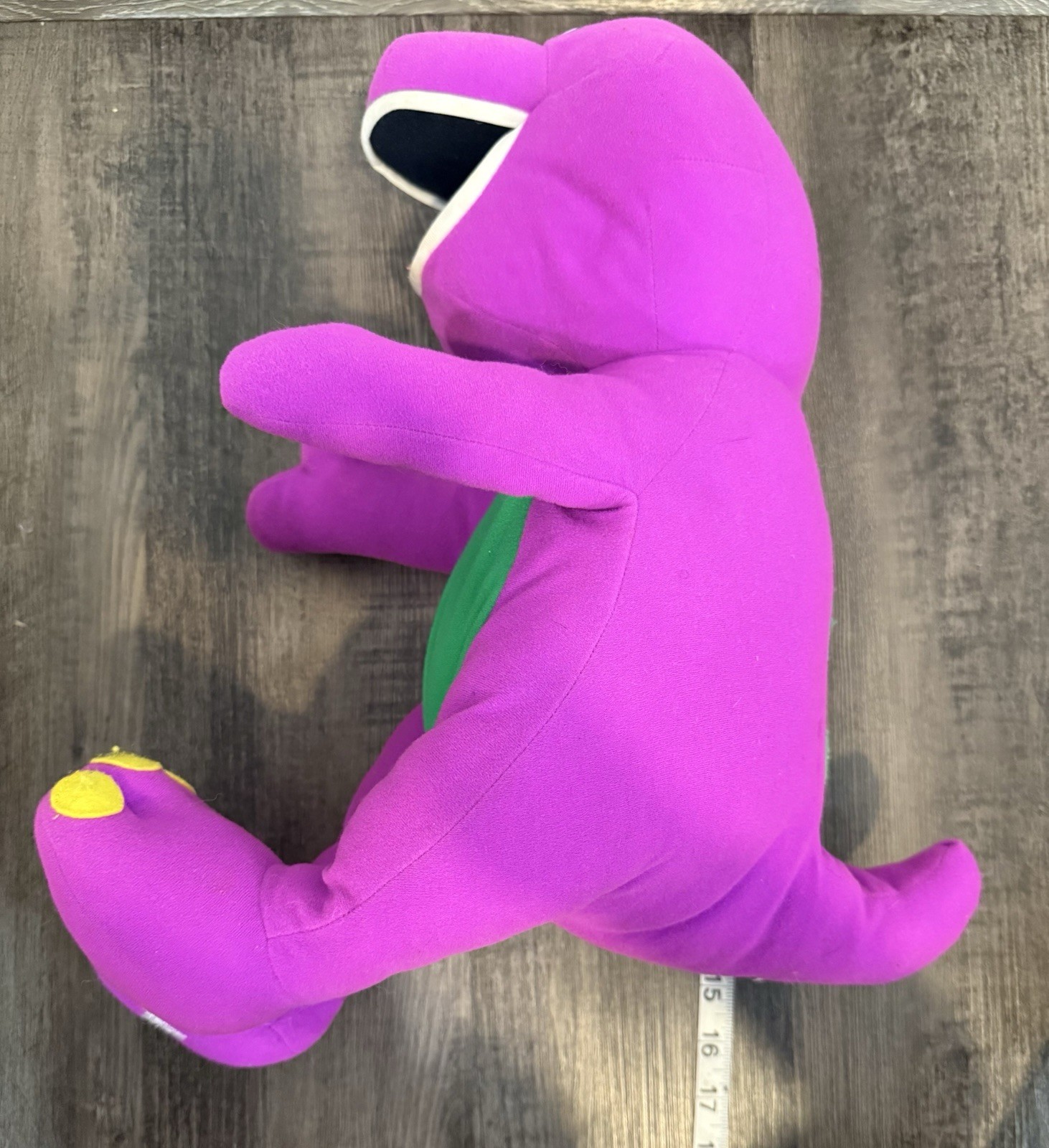 Vintage Playskool TALKING BARNEY 15” Plush Purple Stuffed Animal Works Great!
