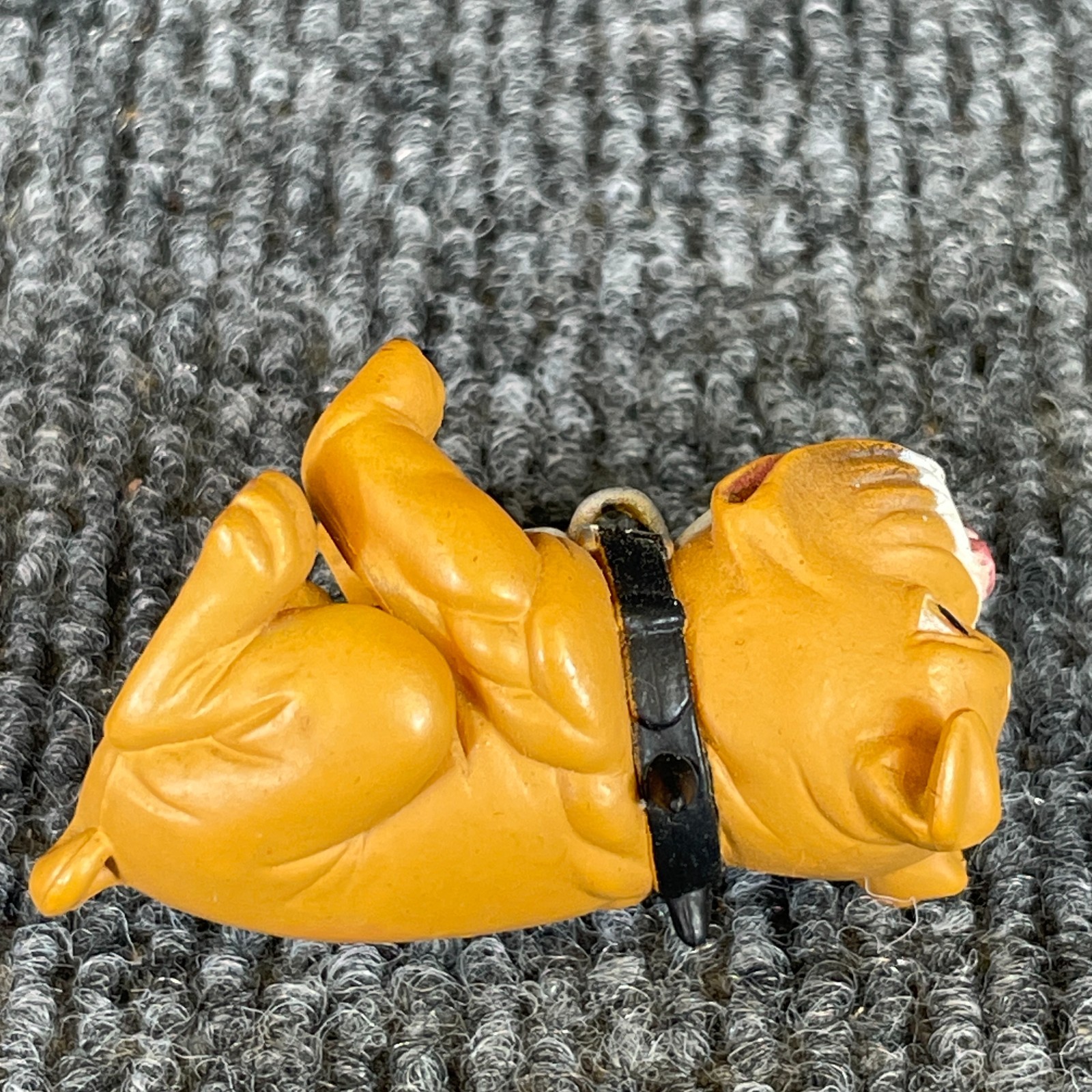 Vintage Y2K Hey Homies Hood Pups Bulldog Puppy Dog Spike Collar Mini Figure