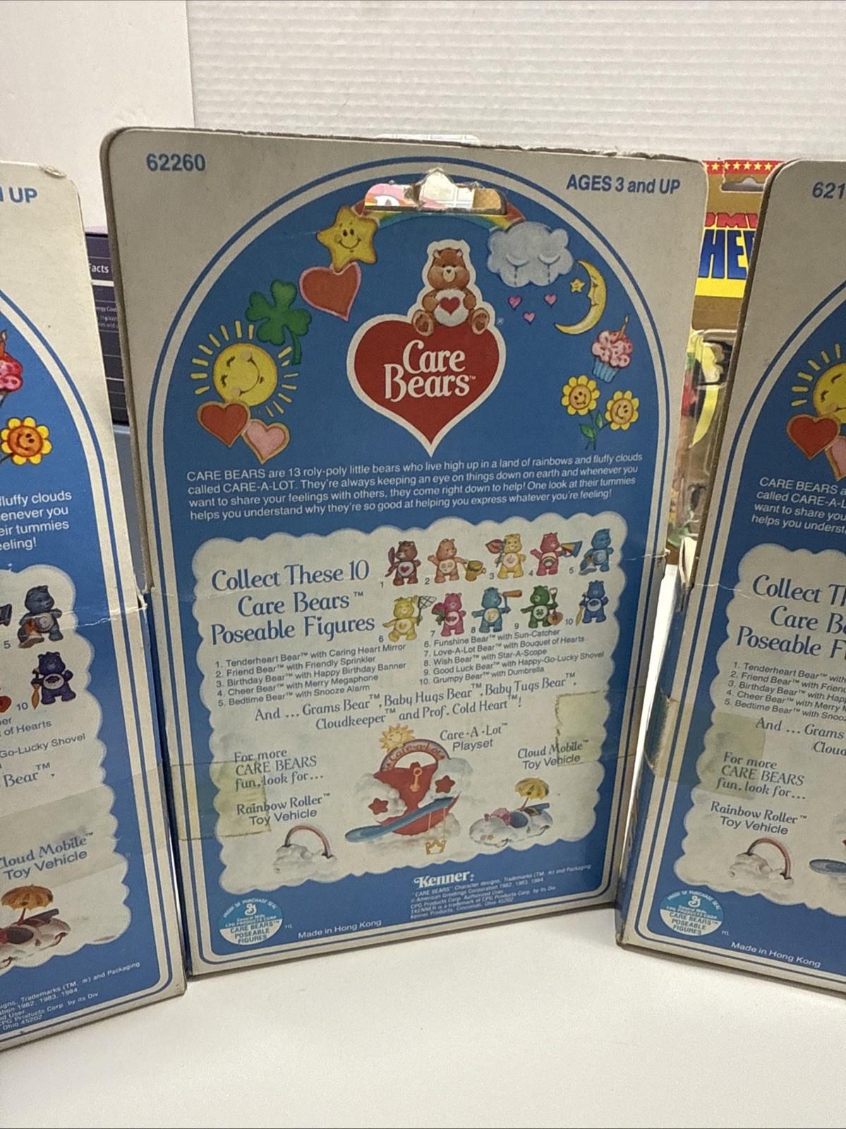 Cheer Bear Merry Megaphone Good Luck Bedtime Care Bears Cousins 1980 Kenner Lot