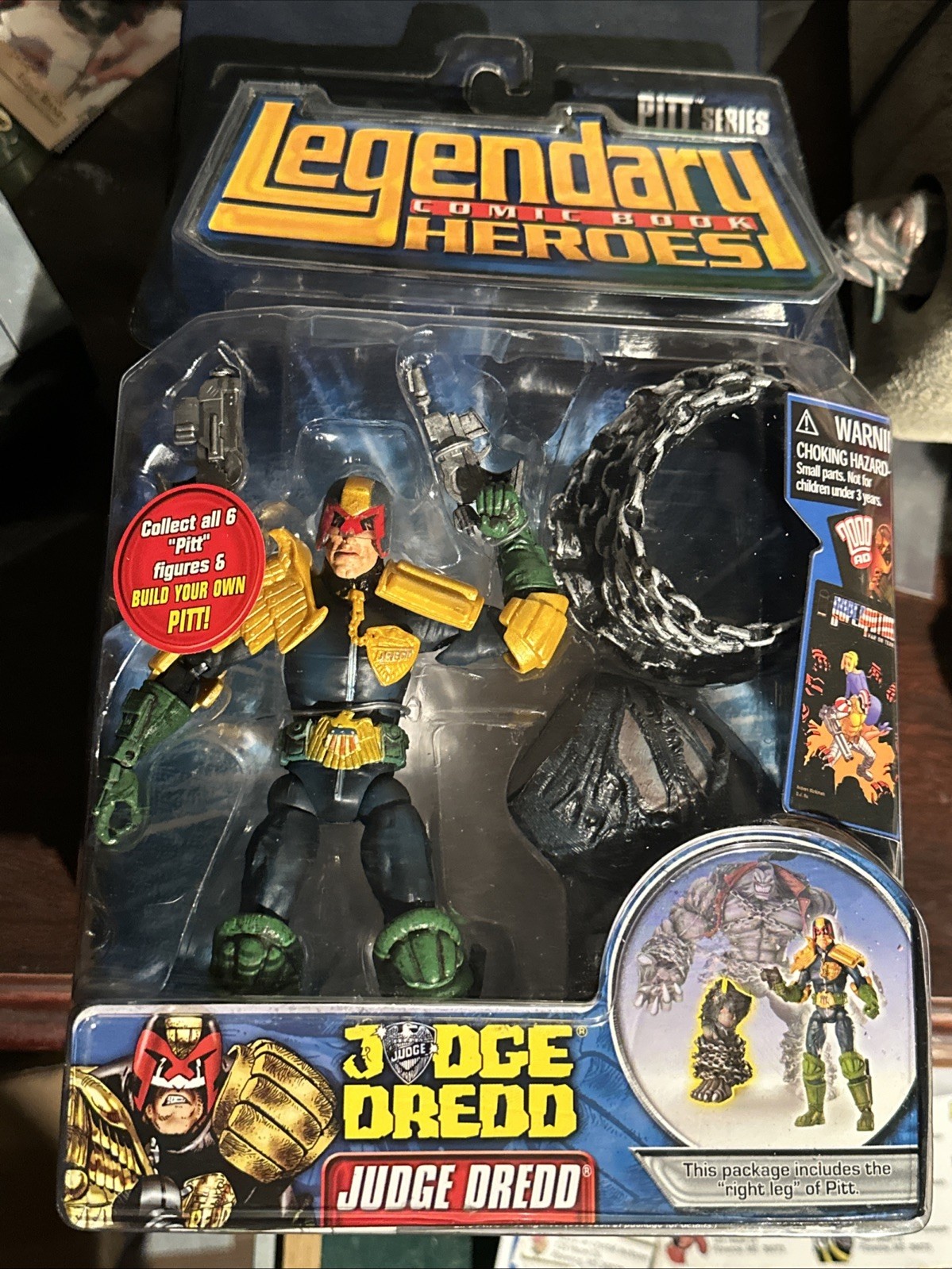 2007 Legendary comic book heroes Judge dread Pitt BAF Right Leg With Chain New