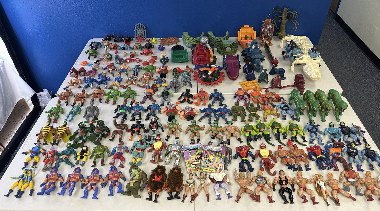 Masters of the Universe He-Man MOTU Over 100 Figures & Vehicles & Accessories