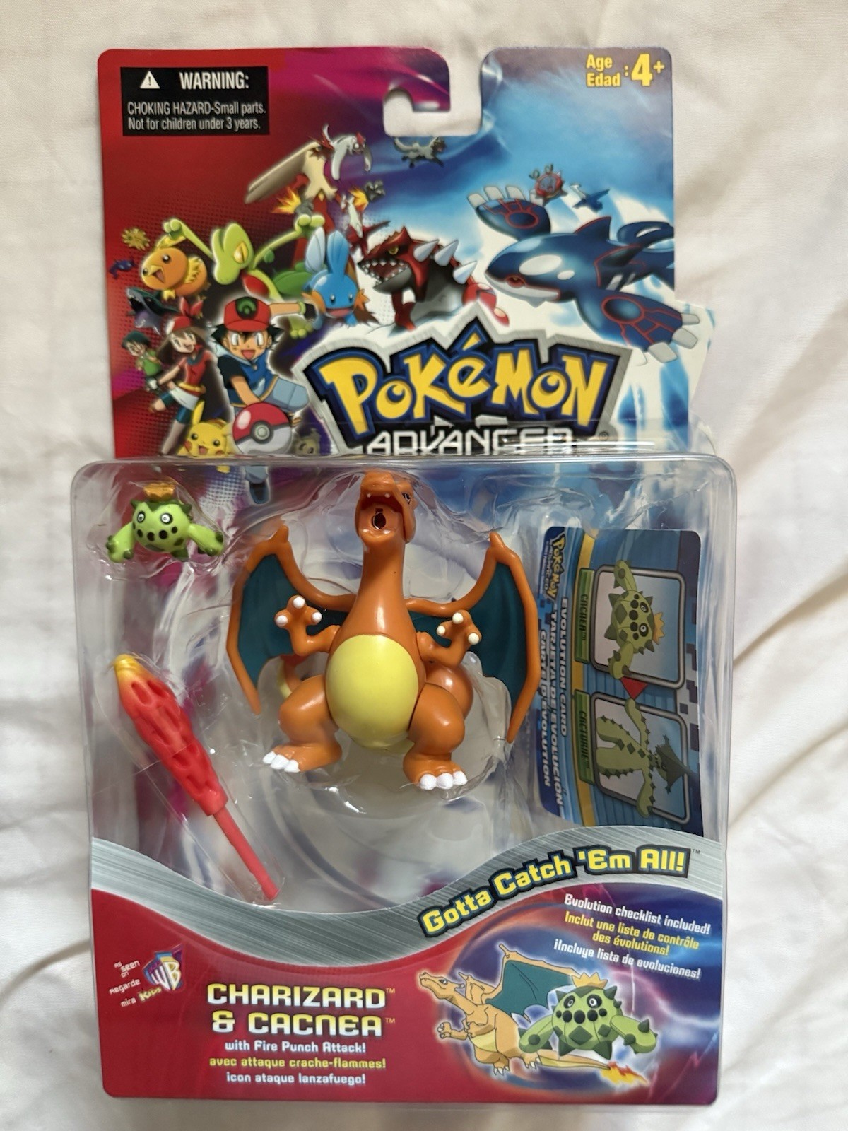 2003 Hasbro Pokémon Advanced Charizard & Cacnea Battle Figure Set NIB Seal Rare