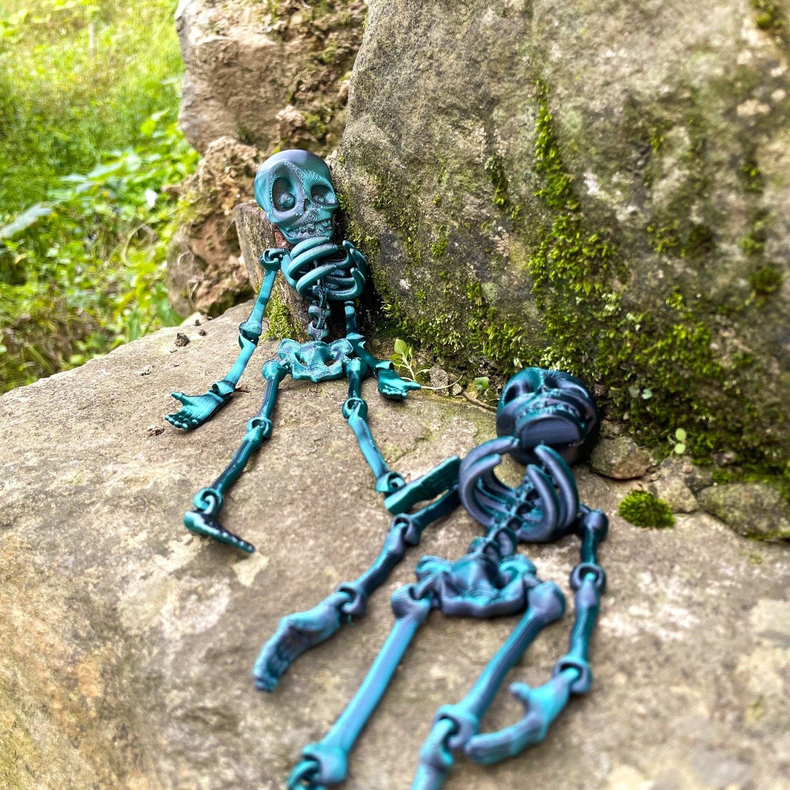 2PCS 3D Printed Skeleton Man Model,Articulated Animals figure,Toys Home Decor