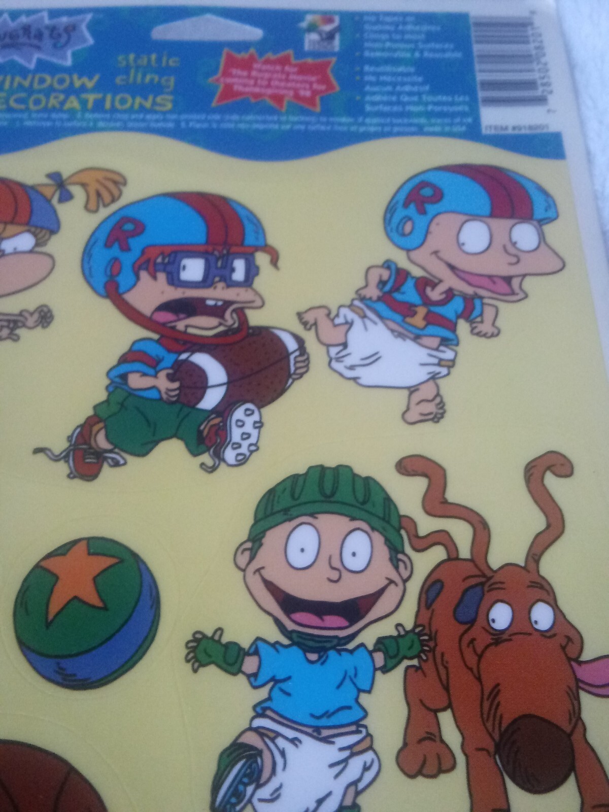 1997 Nickelodeon Rugrats Window Decals – Tommy,Angelica,Reptar,Phil NEW