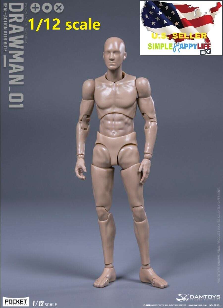 1/12 Scale DAMTOYS DPS01 Pocket Series Drawman 6 » Male Figure Body Mezco ❶USA❶