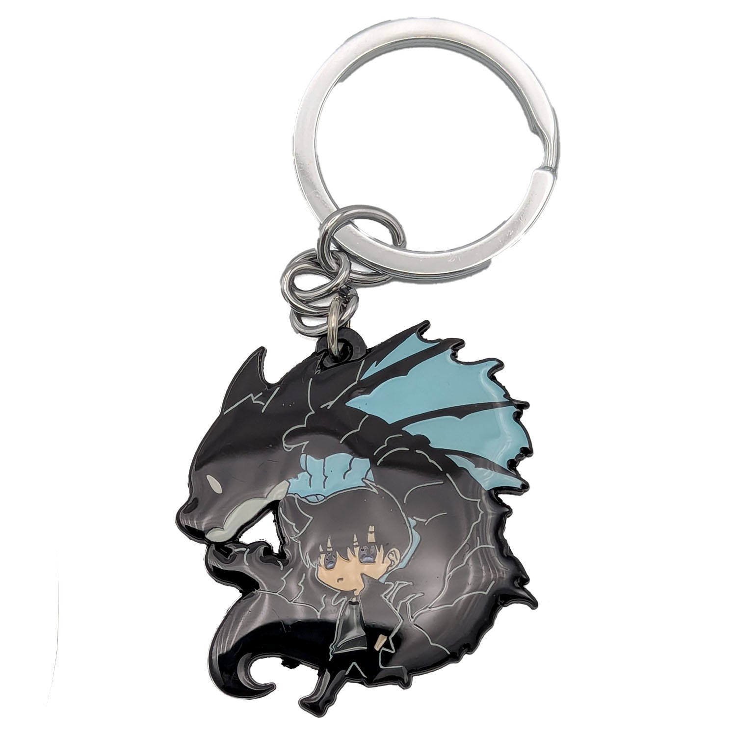 CHIBI SUNG JINWOO & KAISEL Solo Leveling 1.5 in. Key Chain (Dragon KeyChain)