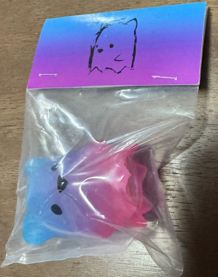 Luke Chueh x Munky King GHOSTBEAR 2.5&Prime; Soft Vinyl Figure Cotton Candy LE 200