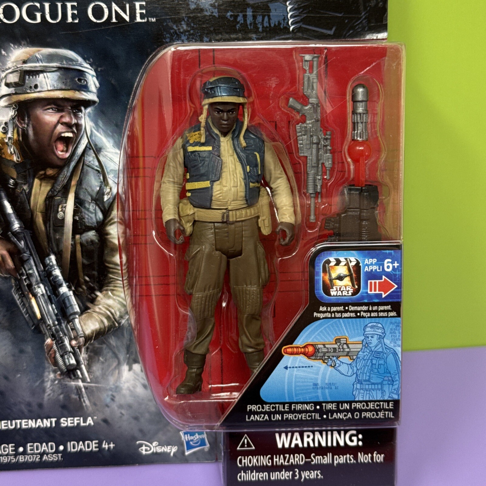 Star Wars Rogue One Lieutenant Sefla Figure 2016 Selfa Selfla Rebel Trooper 3.75