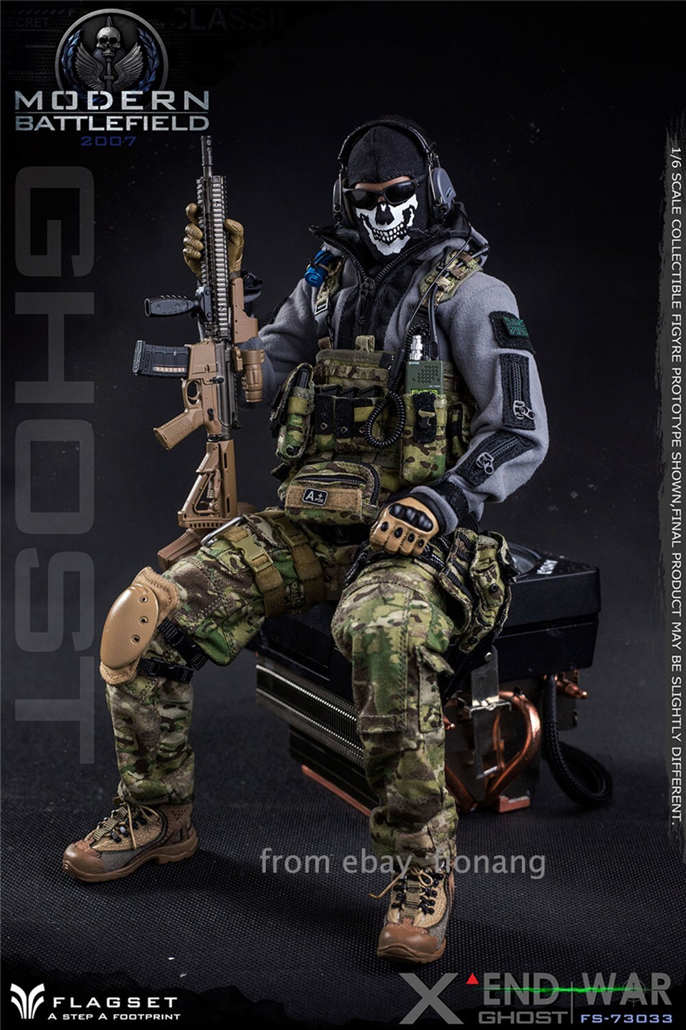 FLAGSET 1/6 Handheld Soldier Model Apocalypse War Series 73033 Death Squad Ghost