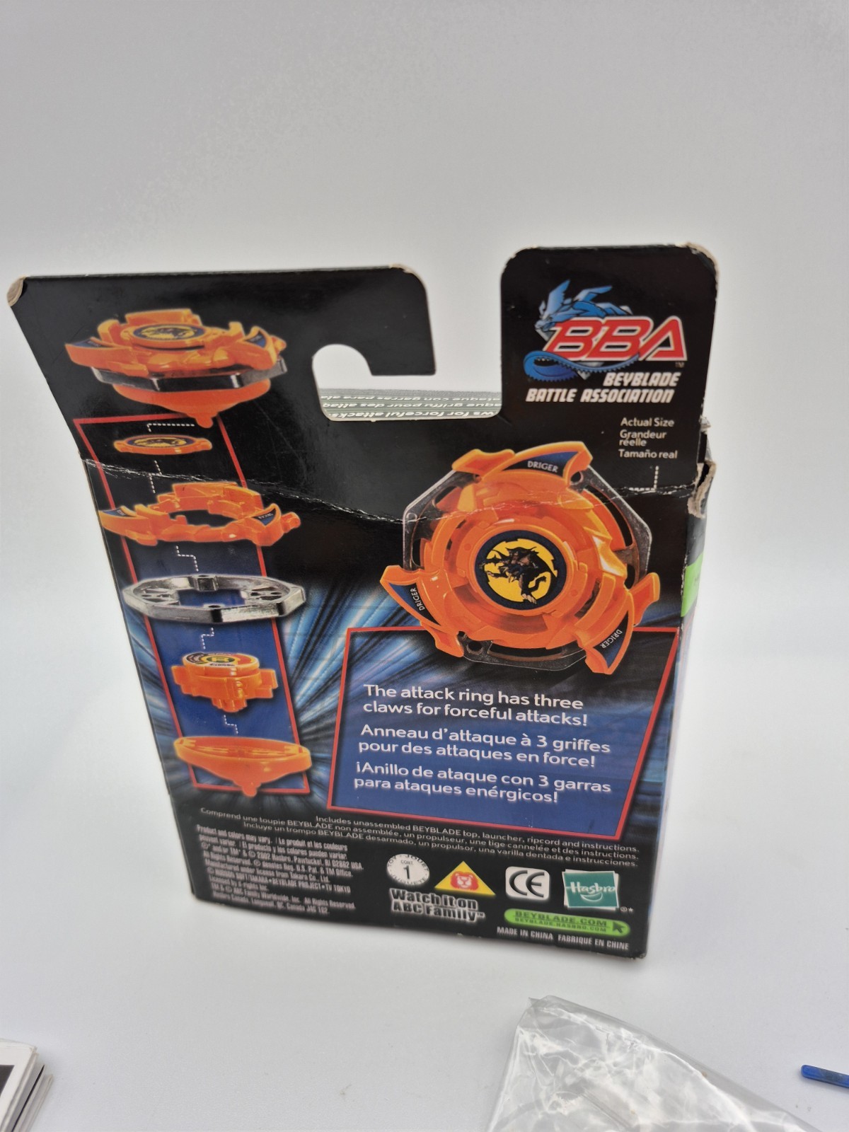 Beyblade Master Driger A-37 Attack Type Hasbro 2002 Complete Read Description