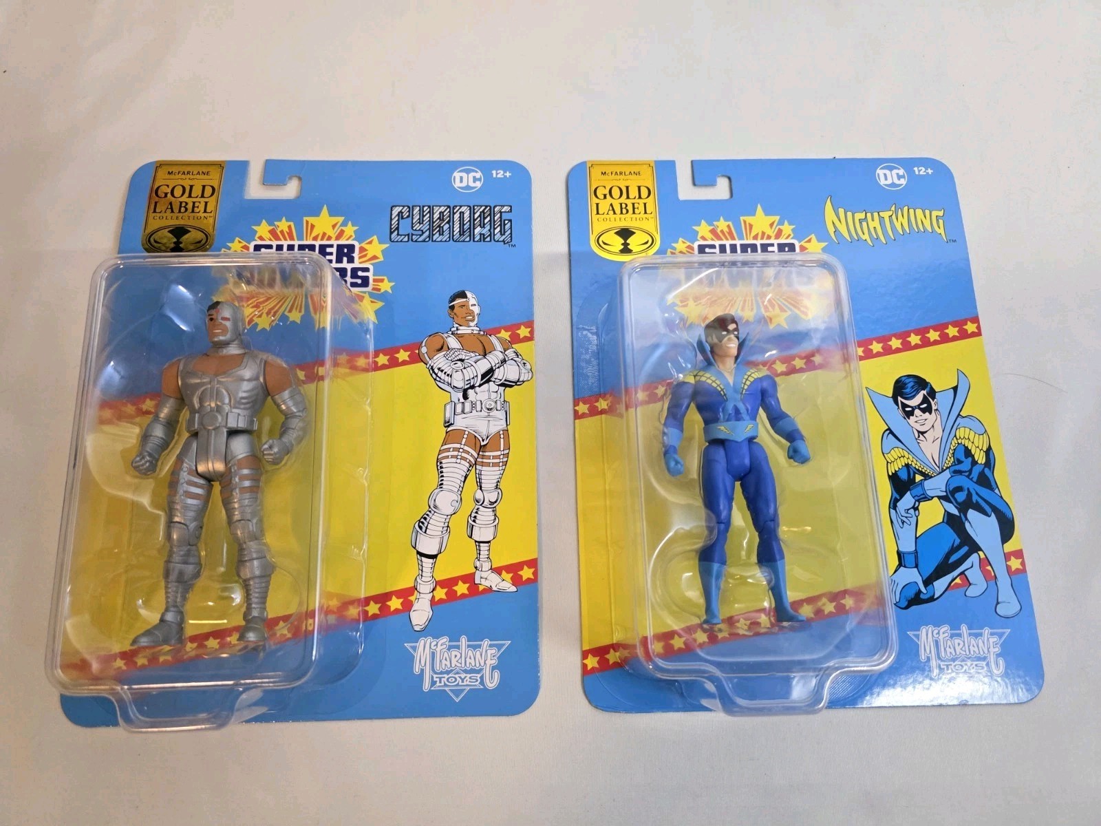 McFarlane Super Powers Cyborg & Nightwing Wave 11 Gold Label Dc Direct