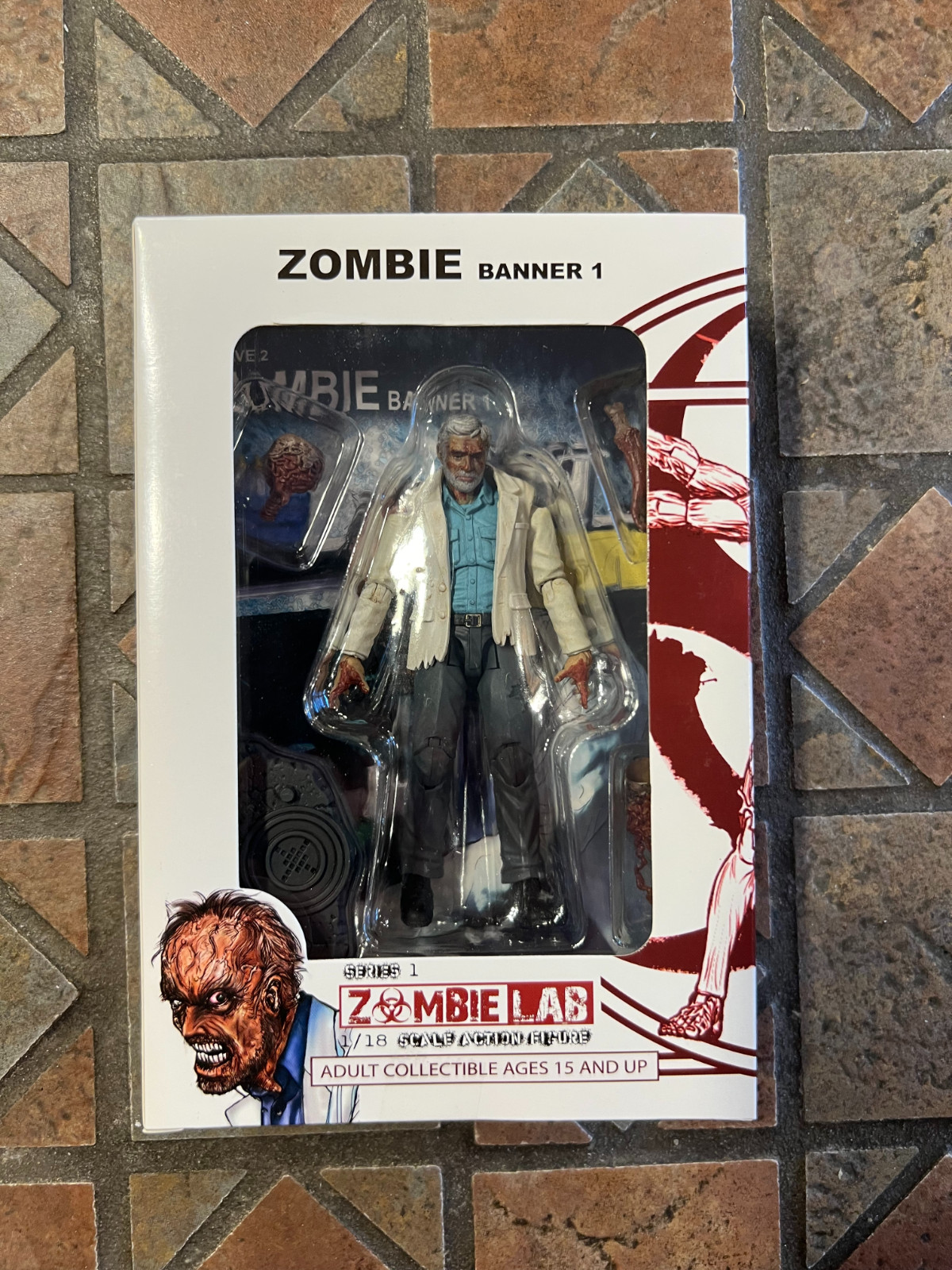 Zombie Lab Locker Toys BANNER ZOMBIE Kickstarter Figure 1/18 3.75&Prime;