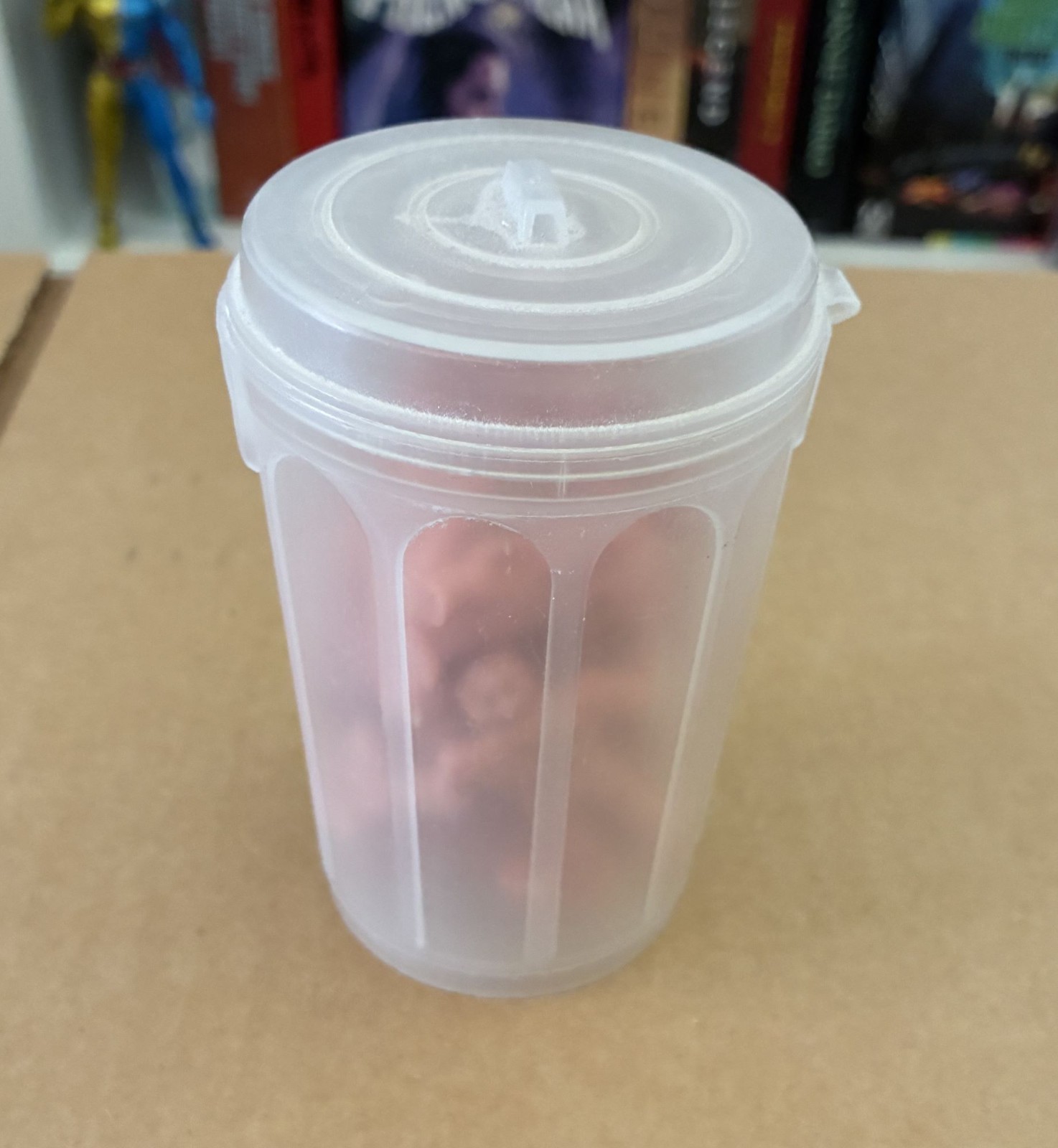 Vintage M.U.S.C.L.E. figures with original Trashcan package