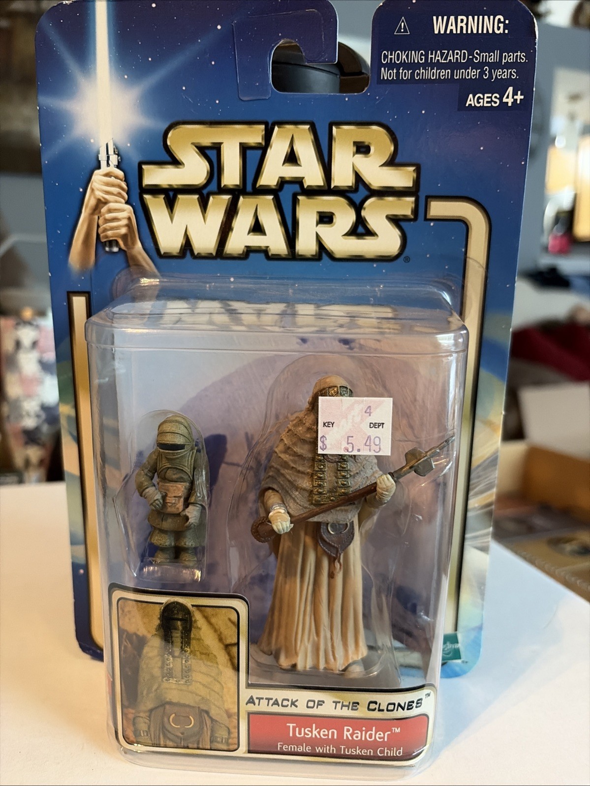 Star Wars Attack of The Clones Tusken Raider Figure w/Child 2002 Hasbro NEW