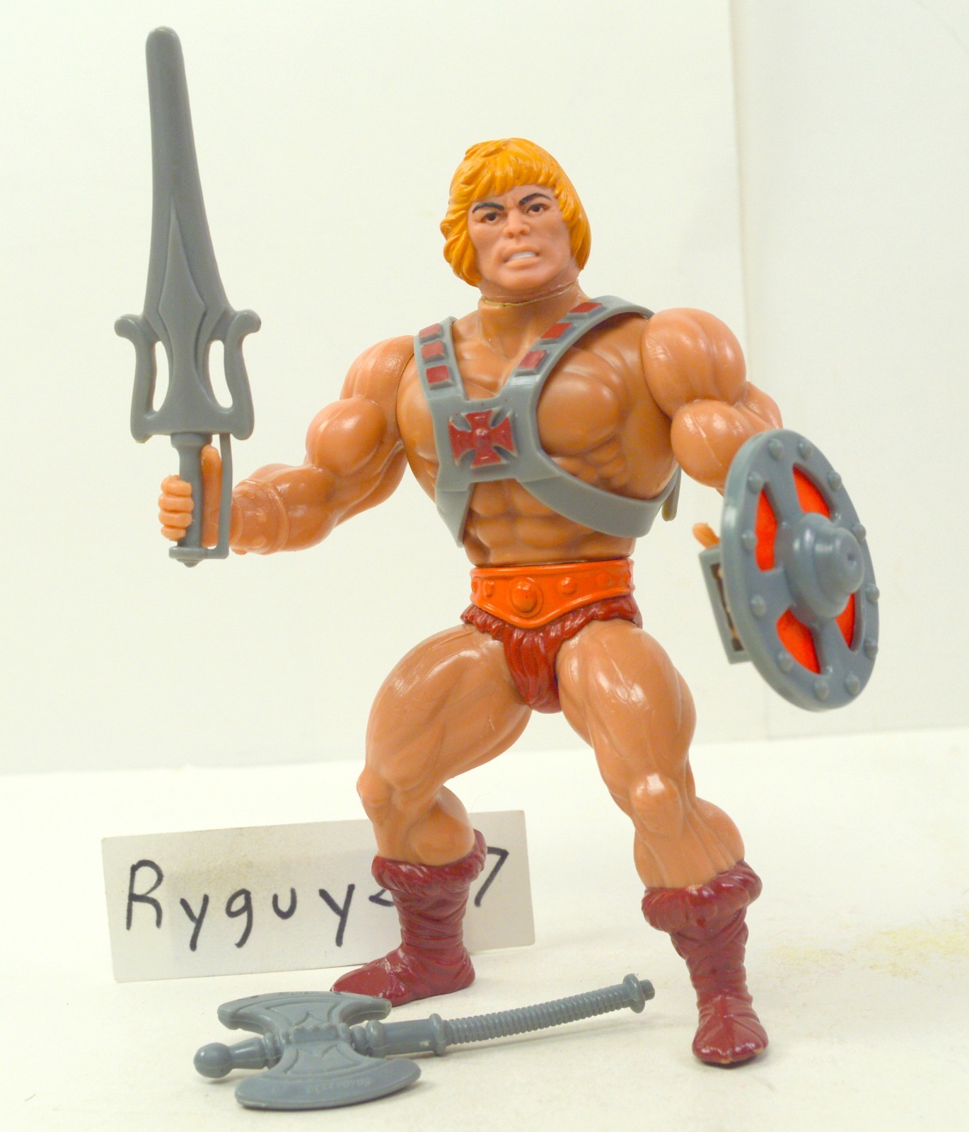 MOTU, He-Man, Masters of the Universe, vintage, complete, original, figure, 100%