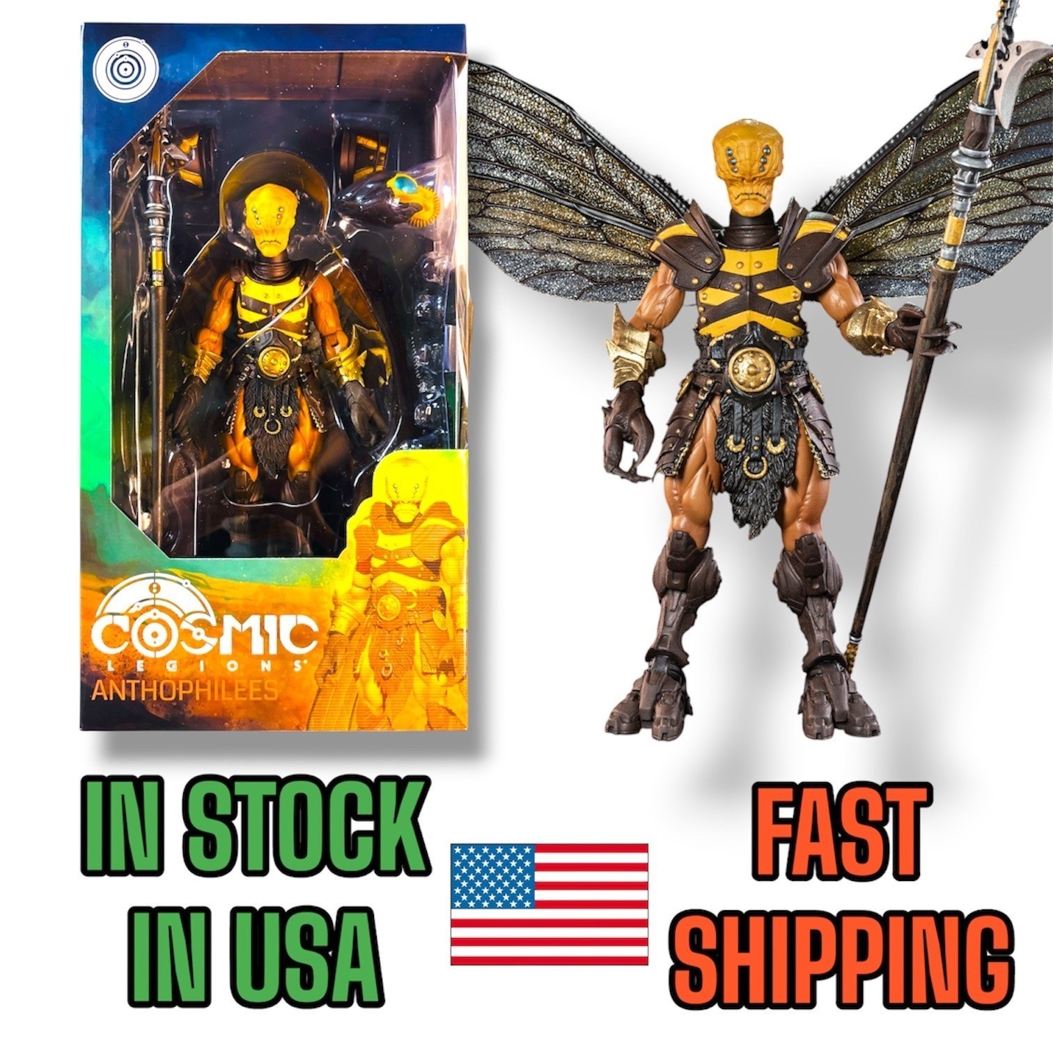 Cosmic Legions Anthophilees Figure MOTU Buzz-Off Tribute OxKrewe Book Two NEW