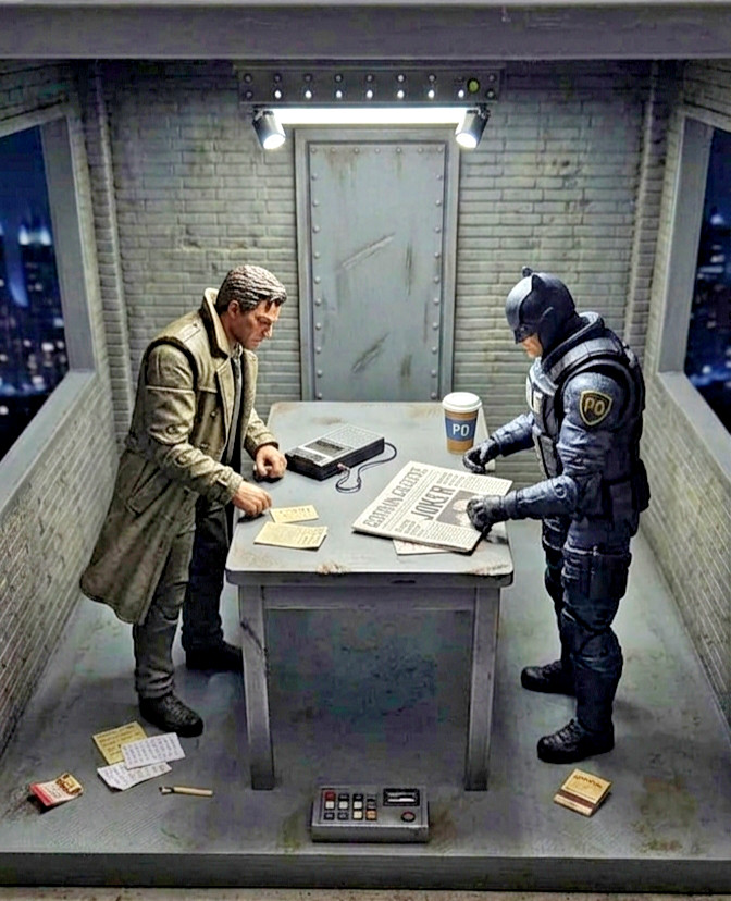 1:18 Scale Replica The Dark Knight Interrogation Room Diorama for 4 inch Figures