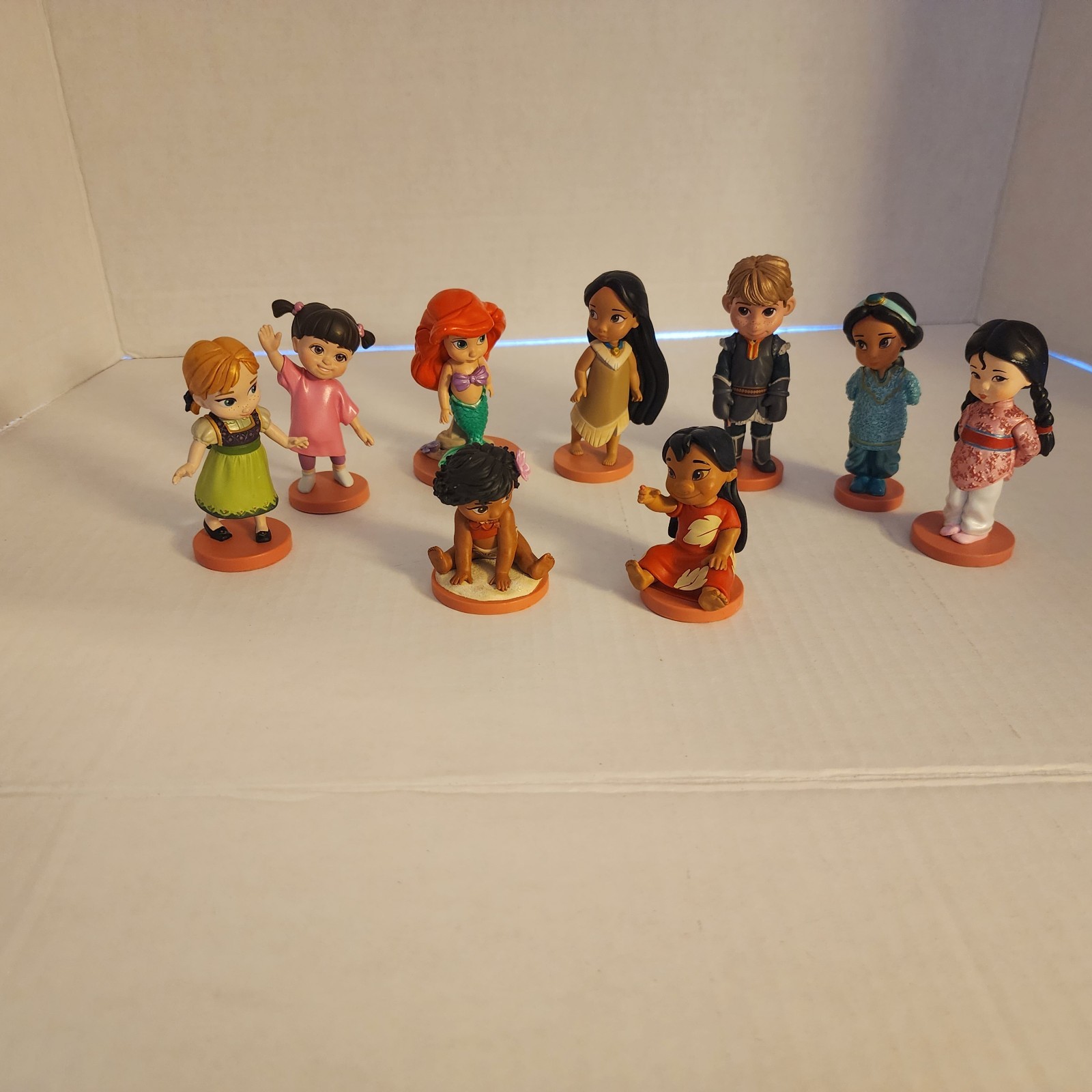 Disney Animators Figures Princesses & Others Lot of 9 Dolls PVC Ariel Moana