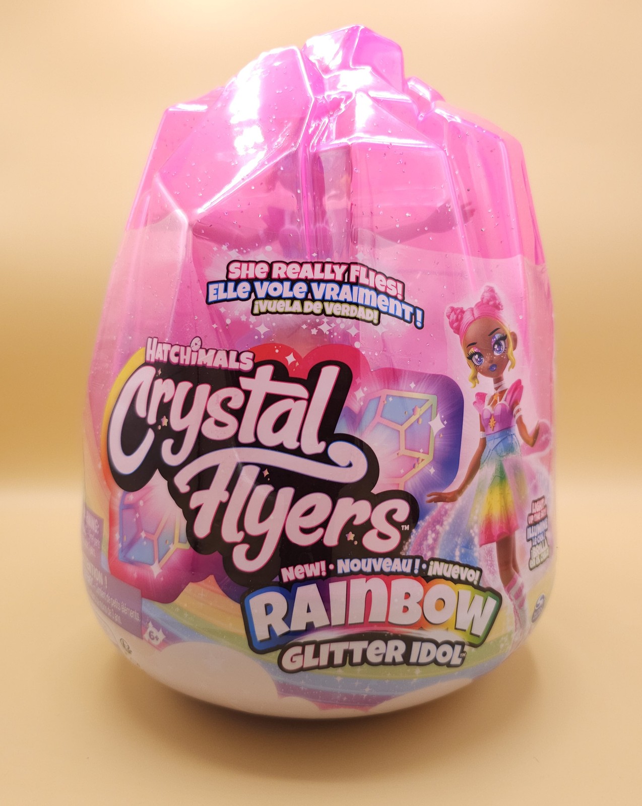 Hatchimals Crystal Flyers Rainbow Glitter Idol Flying Toy Lights Magical Sealed