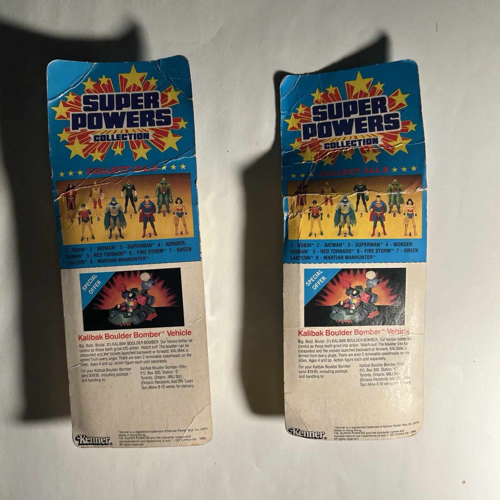 Kenner Super Powers Collection Batman & Robin Small Cards Rare Vintage