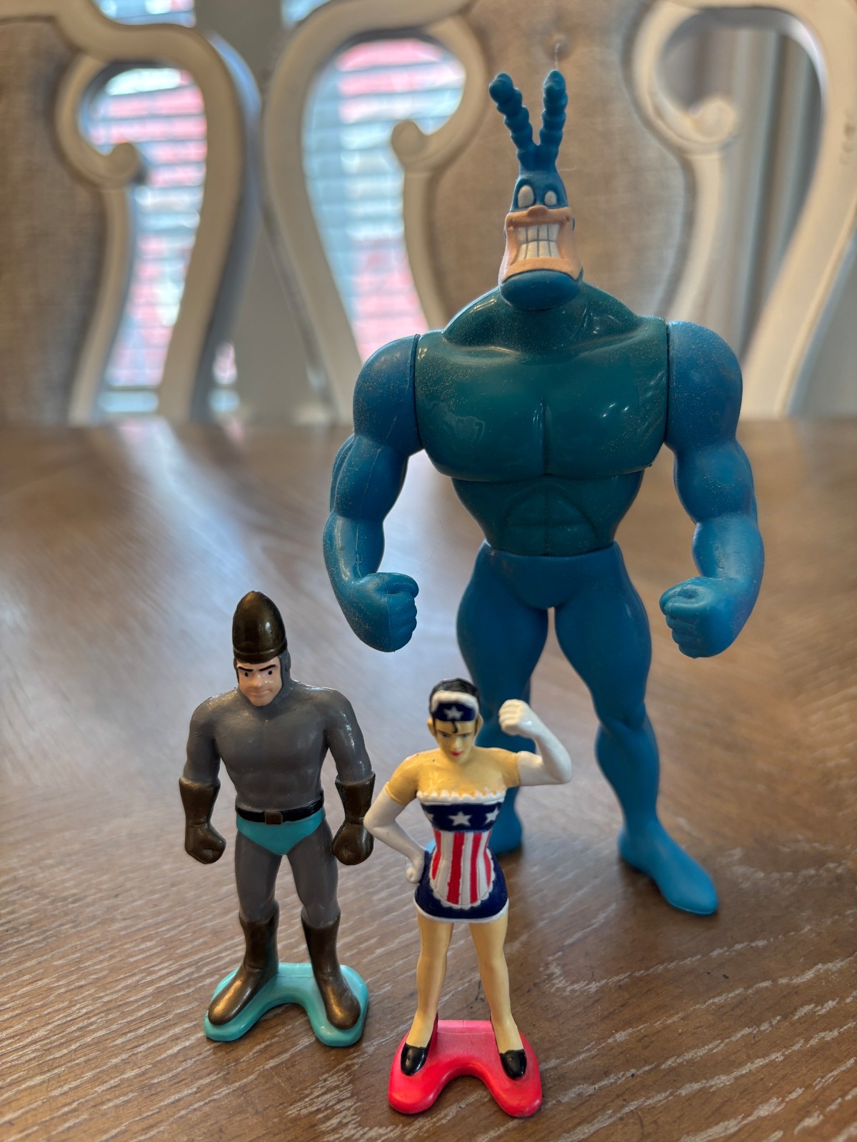 The Tick 6” Figure Bounding Tick Bandai 1994 Fox Kids Comic Cartoon Hero