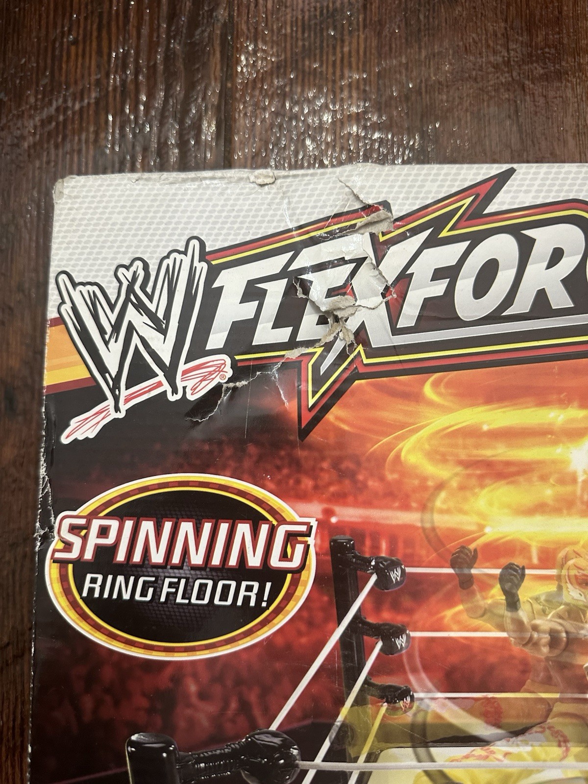WWE Flex Force Tornado Takedown Wrestling Ring Factory New in Box / Box Has Wear