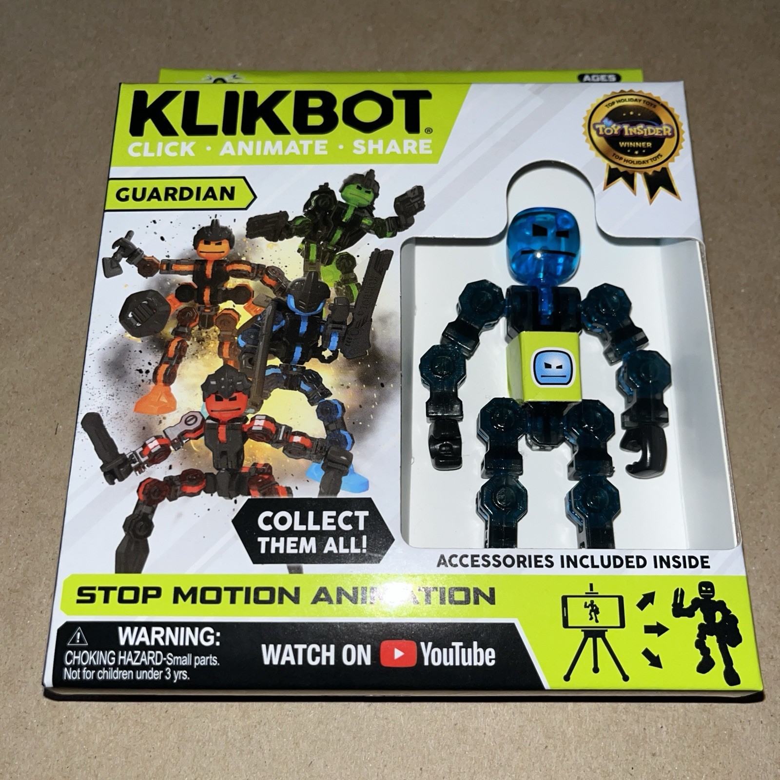 Klikbot Stop Motion Animation Figure – Guardian – Barrage – Zing – NEW!