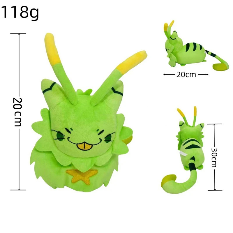 New Game Peripherals Regretevator Gnarpy Green Plush Toy White Cat Robot Doll
