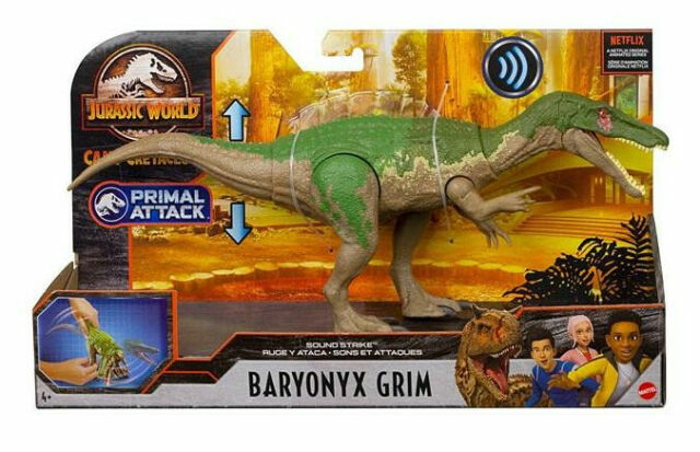 Mattel Jurassic World Sound Strike Baryonyx Grim 12 inch Action Figure – GVH65